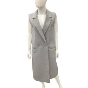 The Fifth Vest Women’s Size M Long Sleeveless Soft Pockets Contemporary Gray